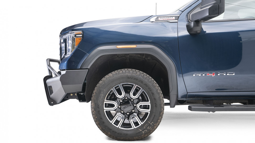 Передний бампер с центральной дугой Black Steel Elite GMC Sierra 2500/3500 15-19 Fab Fours GM14-Q3162-1