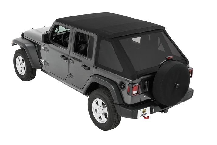 Bestop 5686317 Trektop Soft Top Jeep Wrangler JL 18-22 4 Door (Black Twill)