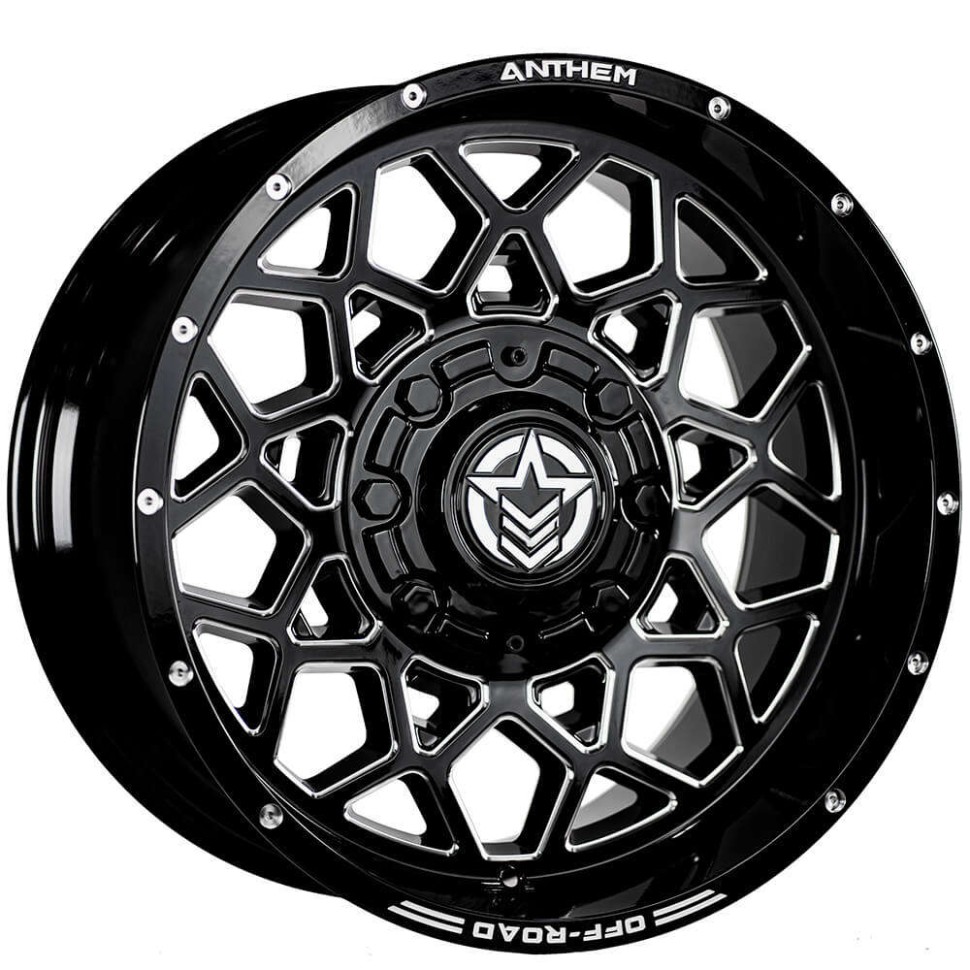 Anthem Off-Road A791201054045D Avenger Wheel Gloss Black W/Milled Spoke Edges 20x10 -18