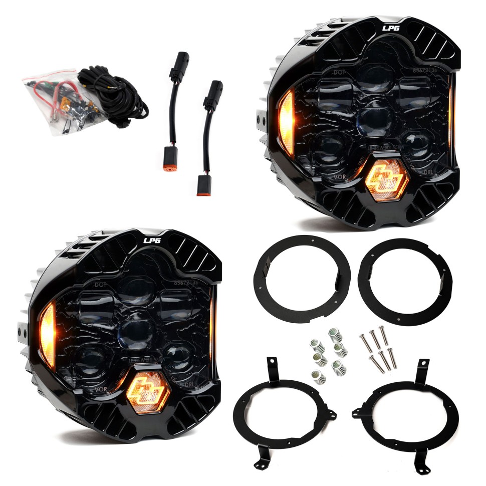 Комплект передних Led фар Jeep Wrangler JL/Gladiator JT 18-25 DOT LP6 Baja Designs 44-8312