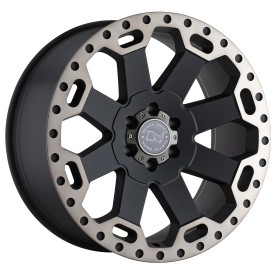 Колесный диск Black Rhino Warlord Matte Black W/Machine Dark Tint Lip 17x8 ET+35 1780WAR355120M76