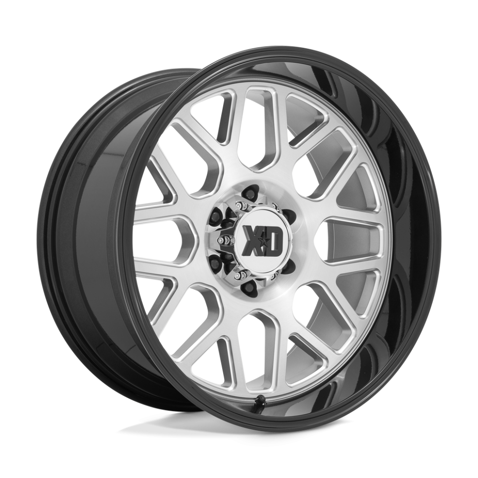 XD Wheels XD84922087518N Grenade 2 Wheel Brushed Milled W/Gloss Black Lip 22x10 -18
