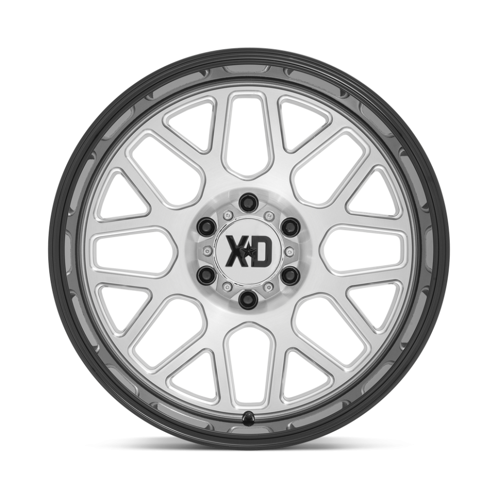 XD Wheels XD84922087518N Grenade 2 Wheel Brushed Milled W/Gloss Black Lip 22x10 -18