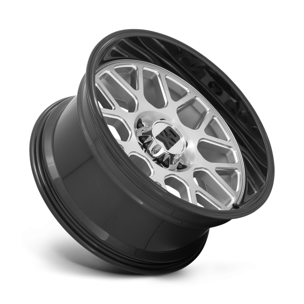 XD Wheels XD84922087518N Grenade 2 Wheel Brushed Milled W/Gloss Black Lip 22x10 -18