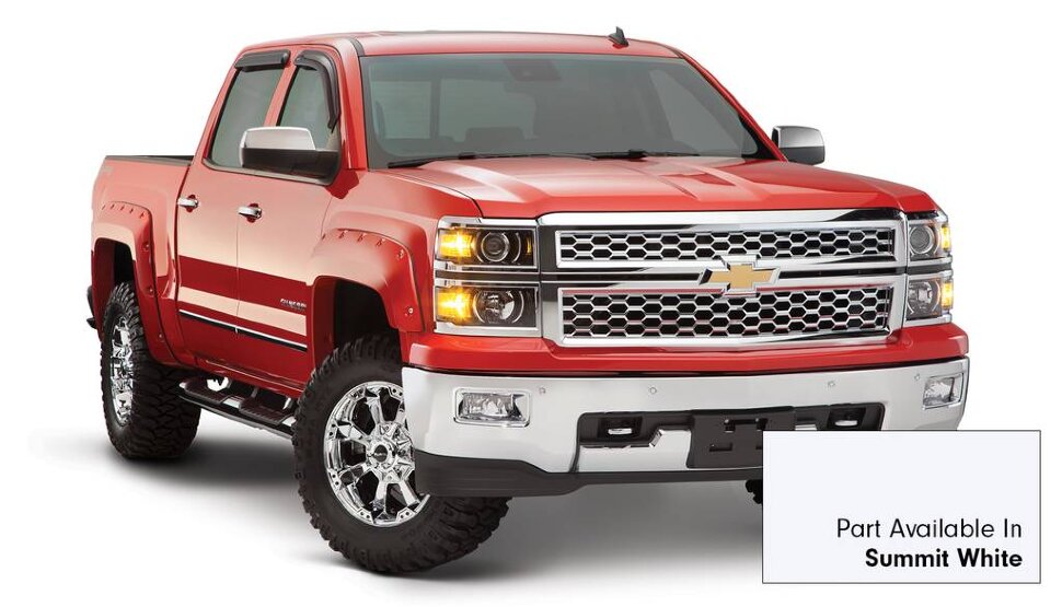 Bushwacker 40927-14 Pocket Painted Fender Flares Set 4 PC Chevrolet Silverado 1500 19-22