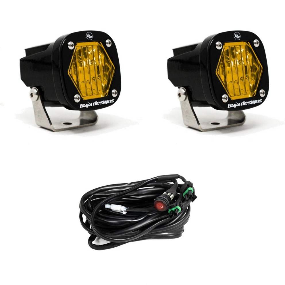 Baja Designs 387815 S1 2.1x2.1" Wide Cornering LED Auxiliary Light Pod Pair