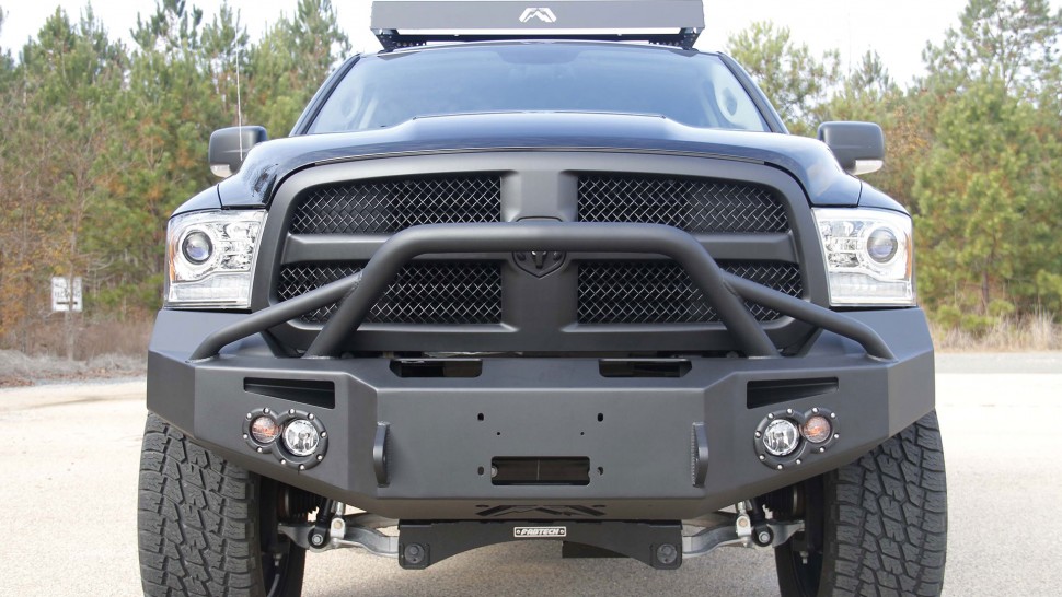 Fab Fours DR13-H2950-1 Premium Front Bumper With Full Guard Dodge Ram 1500 13-18
