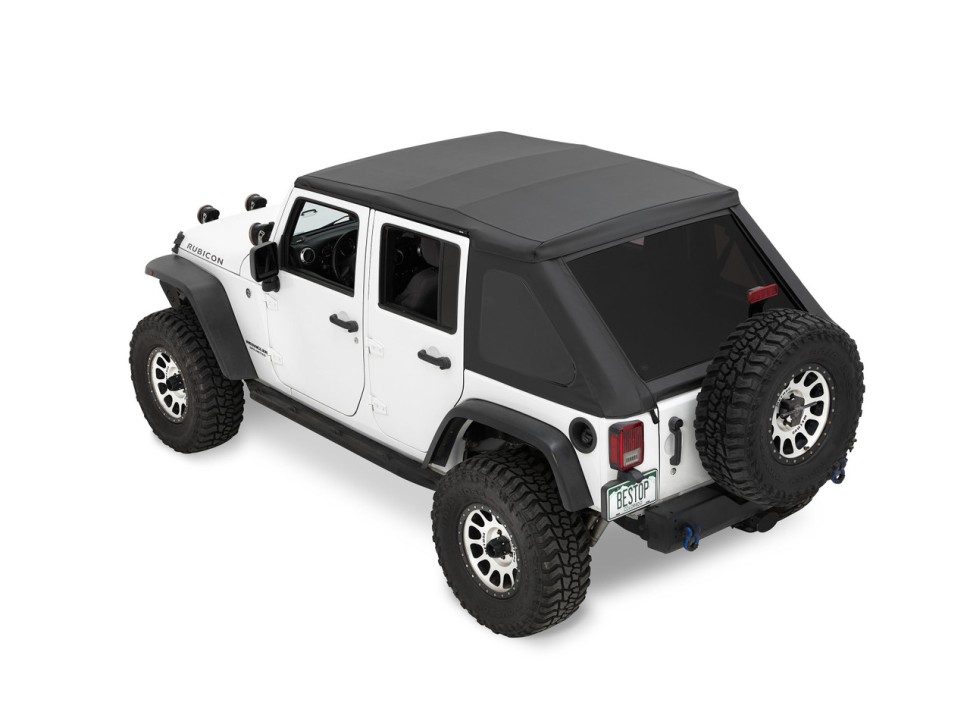 Мягкая крыша Ascent Soft Top Black Diamond Jeep Wrangler JK 07-18 4 Door Bestop 5682535
