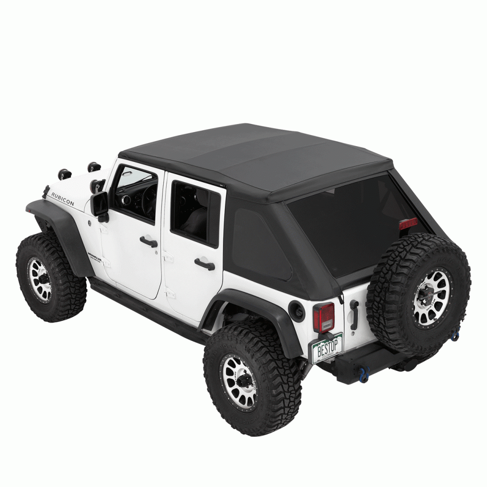 Мягкая крыша Ascent Soft Top Black Diamond Jeep Wrangler JK 07-18 4 Door Bestop 5682535