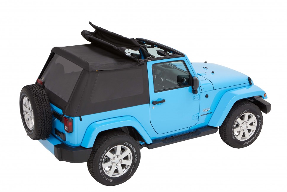 Bestop 5685235 Trektop Soft Top Jeep Wrangler JK 07-18 2 Door (Black Diamond)