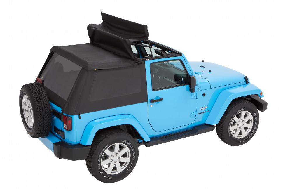 Bestop 5685235 Trektop Soft Top Jeep Wrangler JK 07-18 2 Door (Black Diamond)