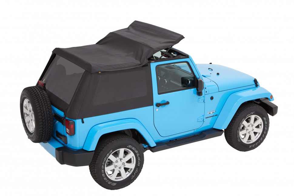 Bestop 5685235 Trektop Soft Top Jeep Wrangler JK 07-18 2 Door (Black Diamond)