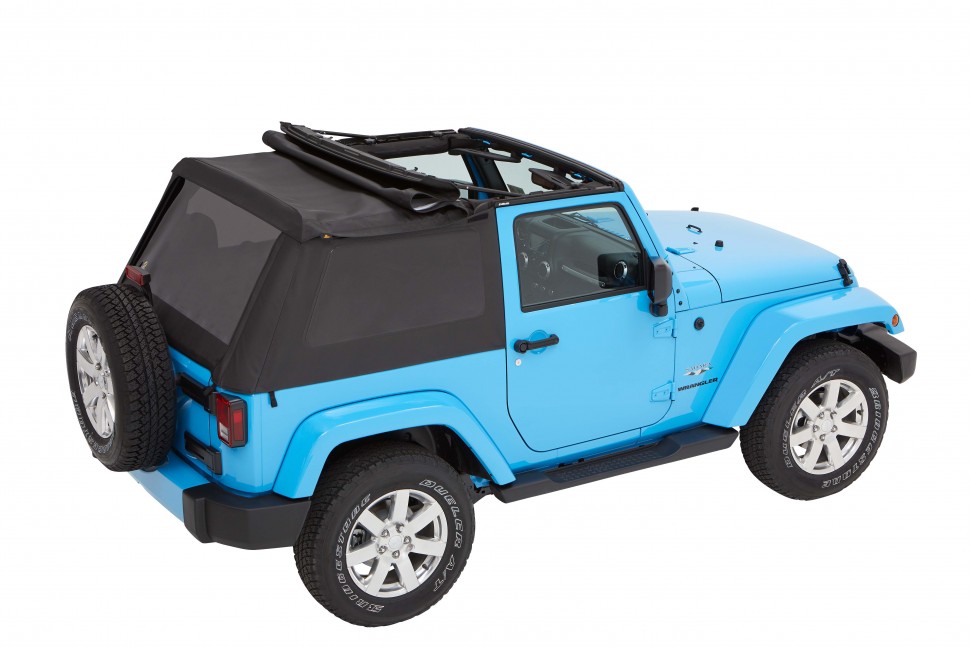 Bestop 5685235 Trektop Soft Top Jeep Wrangler JK 07-18 2 Door (Black Diamond)