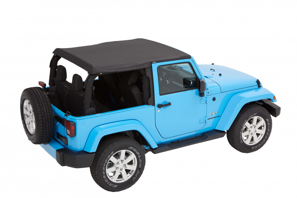 Bestop 5685235 Trektop Soft Top Jeep Wrangler JK 07-18 2 Door (Black Diamond)