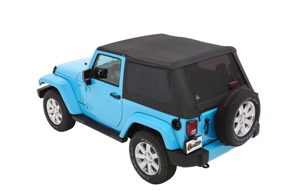 Bestop 5685235 Trektop Soft Top Jeep Wrangler JK 07-18 2 Door (Black Diamond)