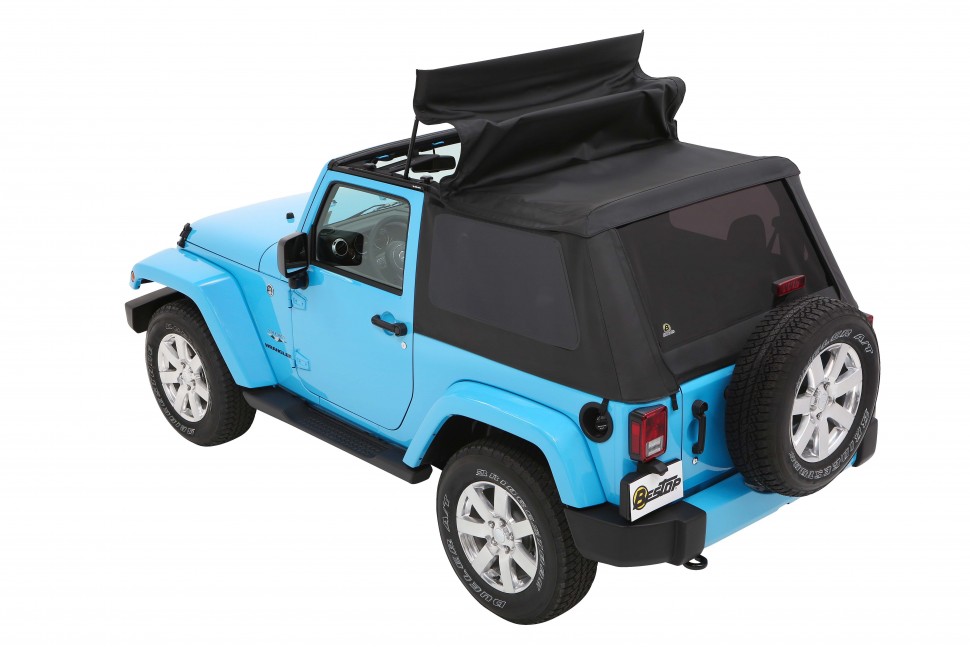 Bestop 5685235 Trektop Soft Top Jeep Wrangler JK 07-18 2 Door (Black Diamond)