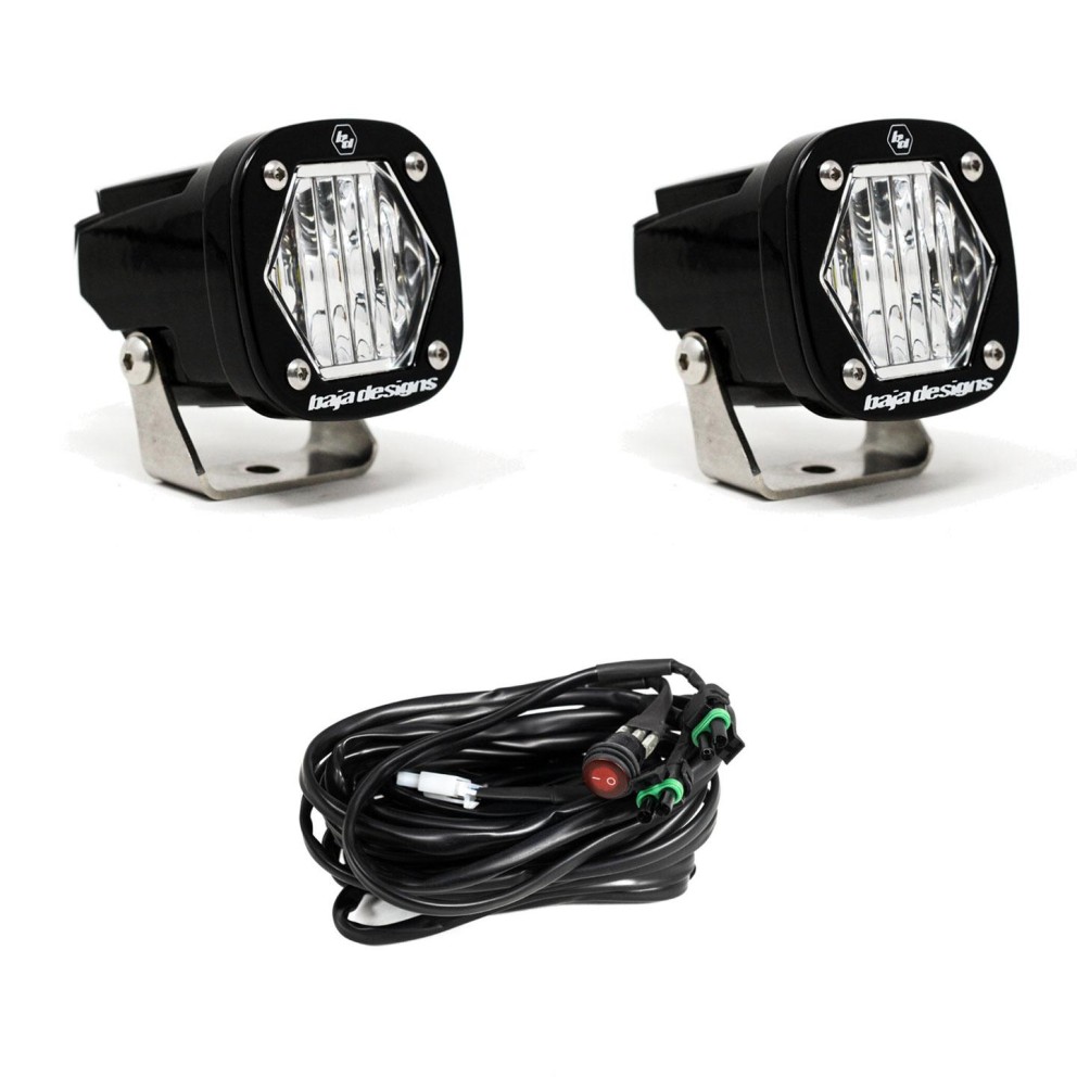Baja Designs 387805 S1 2.1x2.1" Wide Cornering LED Auxiliary Light Pod Pair