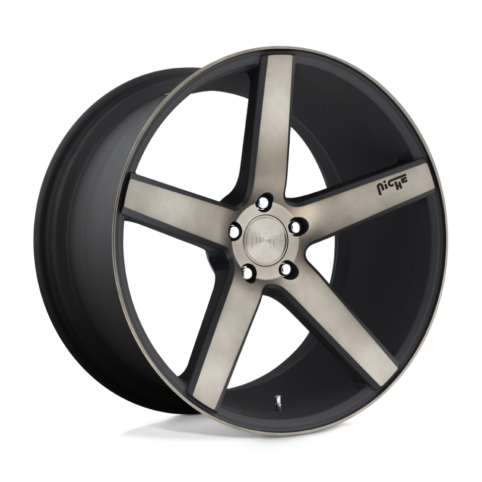 Niche Road Wheels M134220063+50 Milan Wheel Matte Black Machined W/Double Dark Tint 22x10 +50