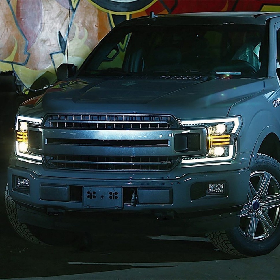 Комплект передних Led фар Ford F-150 18-20 LUXX-Series AlphaRex 880174