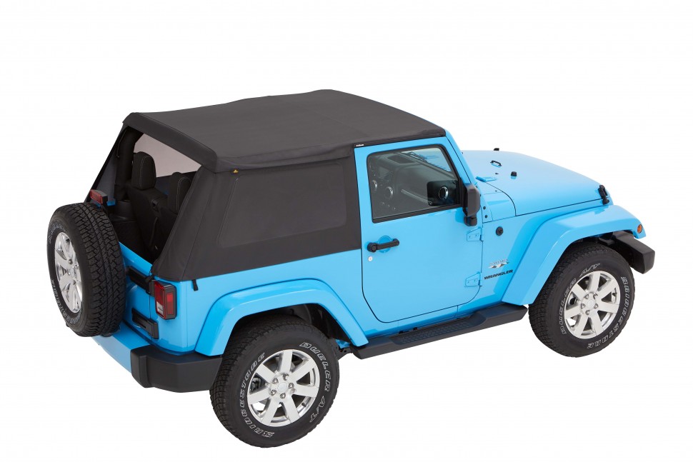 Bestop 5685217 Trektop Soft Top Jeep Wrangler JK 07-18 2 Door (Black Twill)