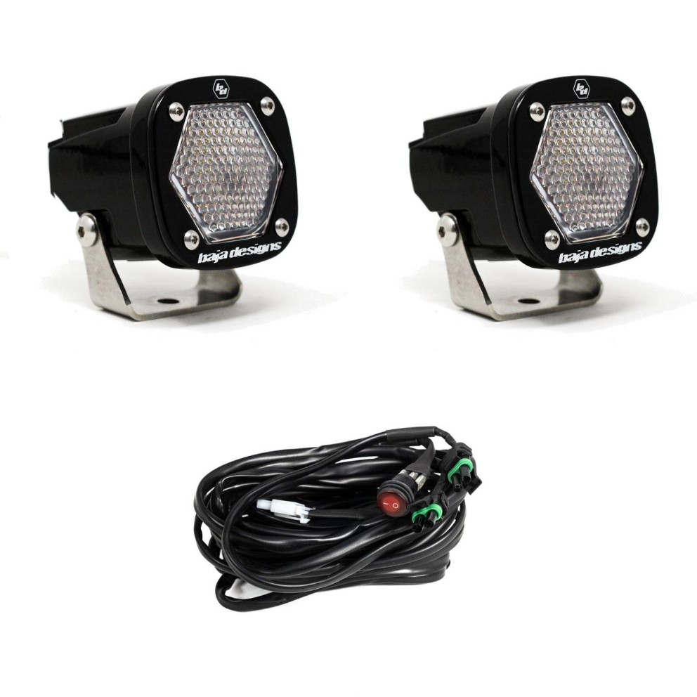 Baja Designs 387806 S1 2.1x2.1" Work/Scene LED Auxiliary Light Pod Pair