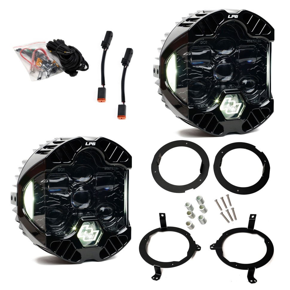 Комплект передних Led фар Jeep Wrangler JL/Gladiator JT 18-25 DOT LP6 Baja Designs 44-8313