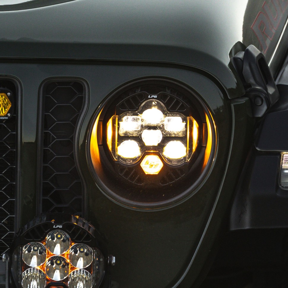 Комплект передних Led фар Jeep Wrangler JL/Gladiator JT 18-25 DOT LP6 Baja Designs 44-8313