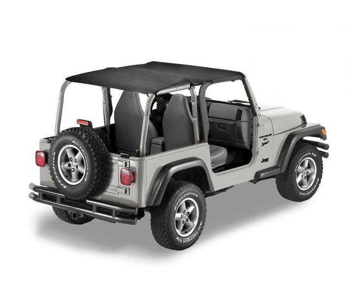 Bestop 5253235 Header Safari Bikini Jeep Wrangler TJ 03-06 2Door/4Door (Black Diamond)
