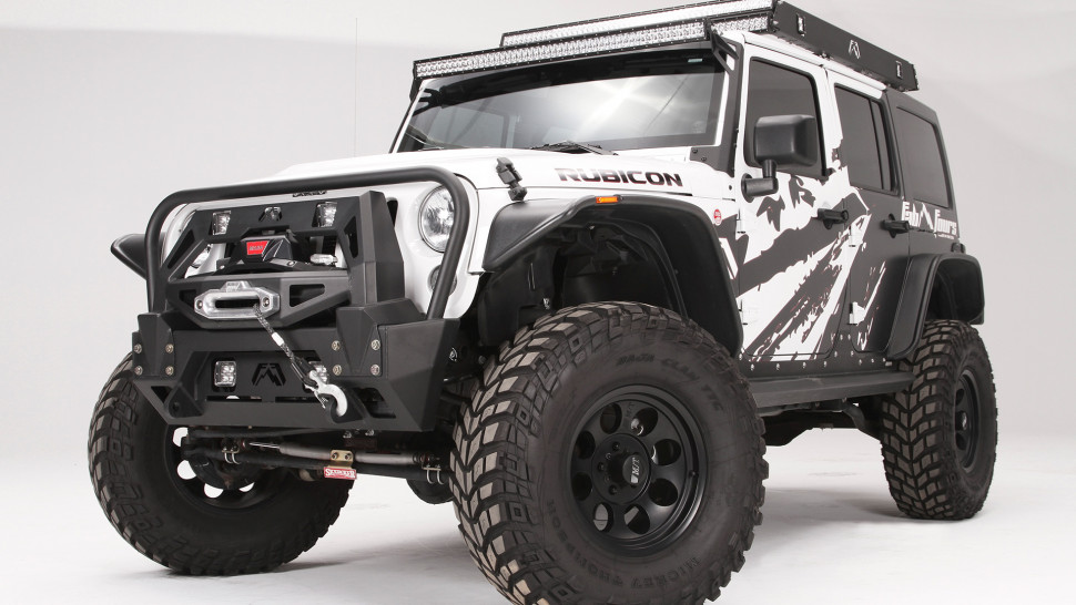 Fab Fours JK07-B1859-1 Full Metal Jacket Front Bumper Modifier Jeep Wrangler JK 07-18