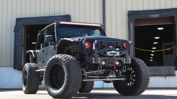 Fab Fours JK07-B1859-1 Full Metal Jacket Front Bumper Modifier Jeep Wrangler JK 07-18