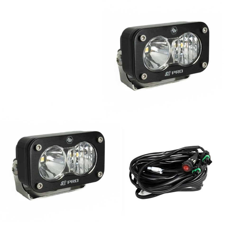 Комплект дополнительных LED фар 1.76x2.93" Driving/Combo S2 Pro Baja Designs 487803