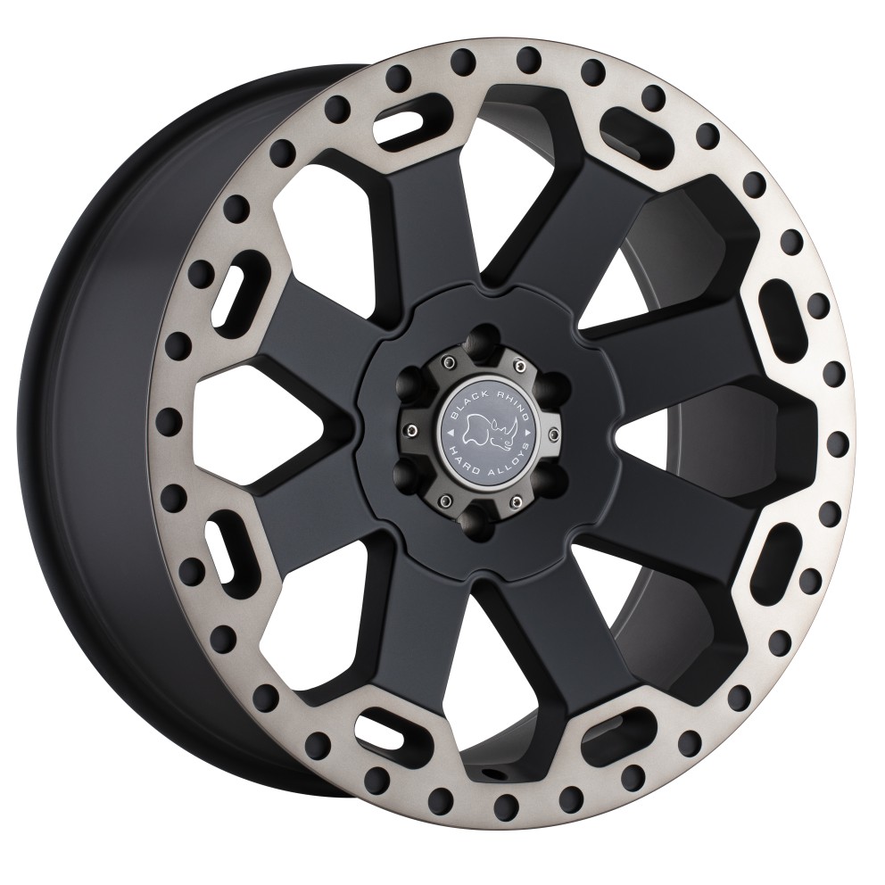 Black Rhino 1880WAR355114M76 Warlord Wheel Matte Black W/Machine Dark Tint Lip 18x8 +35