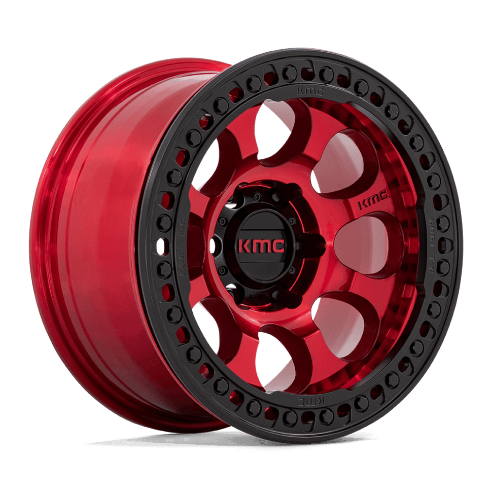 Колісний диск KMC Wheels Riot Beadlock Candy Red W/Satin Black Ring 17x8.5 ET KM237QB17855000