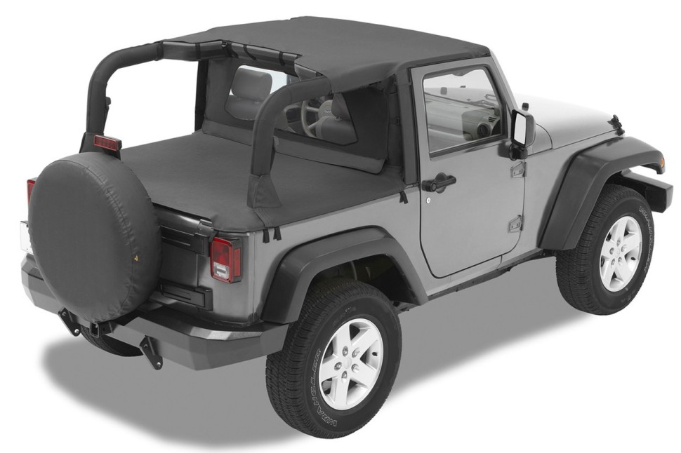 Bikini Top Targa Style Black Diamond Jeep Wrangler JK 07-09 2 Door Bestop 5258035