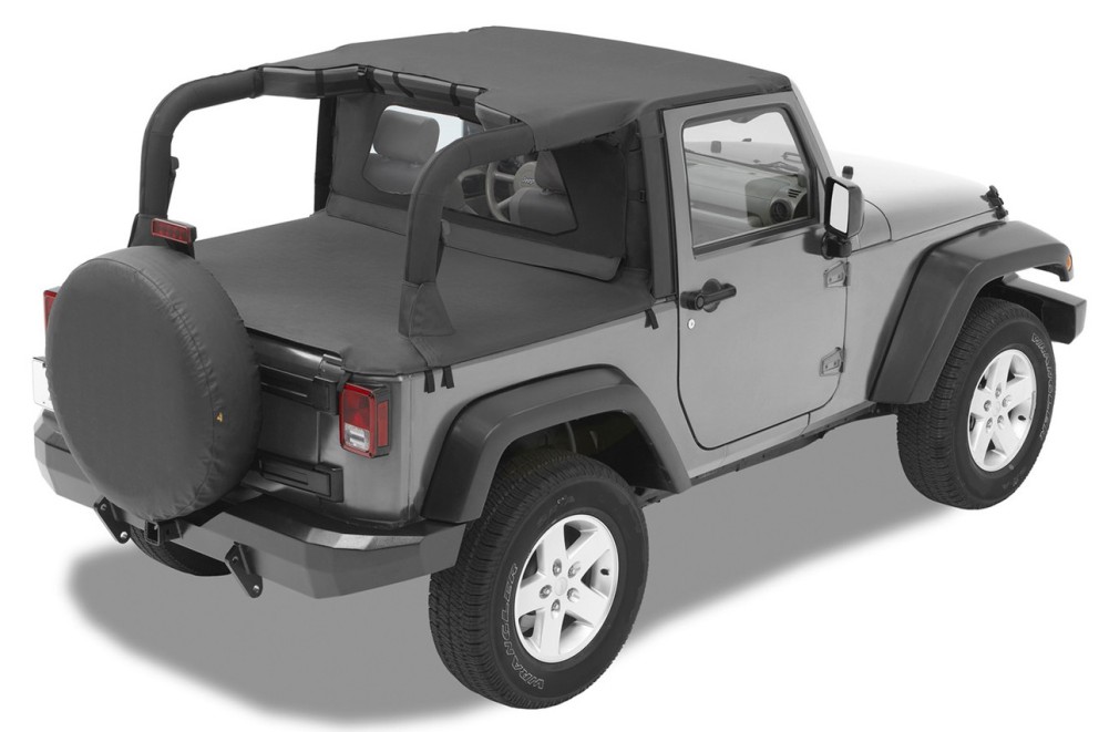 Bikini Top Targa Style Black Diamond Jeep Wrangler JK 07-09 2 Door Bestop 5258035