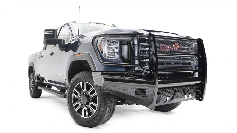 Передний бампер с центральной дугой Black Steel GMC Sierra 2500/3500 15-19 Fab Fours GM14-S3162-1