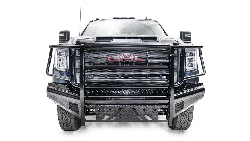 Передний бампер с центральной дугой Black Steel GMC Sierra 2500/3500 15-19 Fab Fours GM14-S3162-1