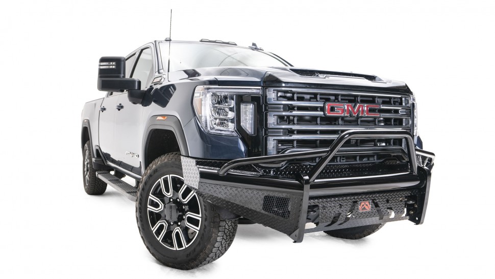 Передний бампер с центральной дугой Black Steel GMC Sierra 2500/3500 15-19 Fab Fours GM14-S3162-1