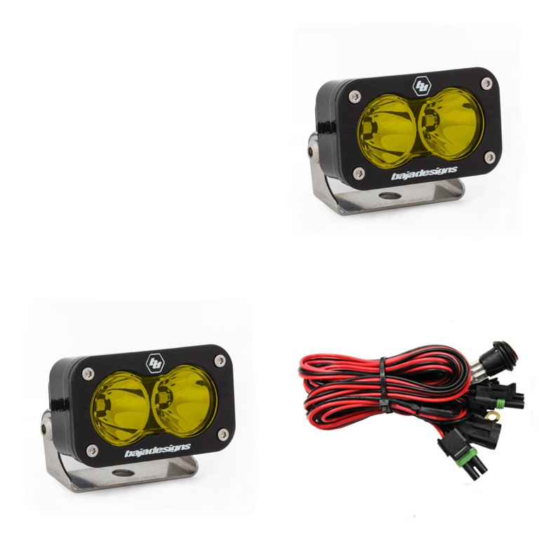 Baja Designs 487811 S2 Pro 2.93"x1.68" Spot Led Off-Road Light Pair