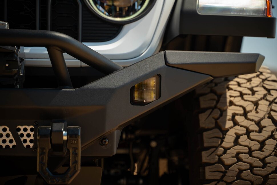 Передний бампер под лебёдку Jeep Wrangler JK/JL/Gladiator JT 07-25 MTO DV8 Offroad FBJL-12