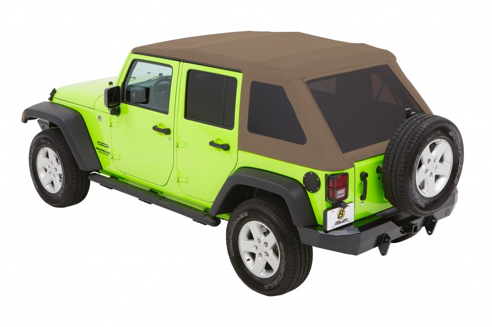 Bestop 5685371 Trektop Soft Top Jeep Wrangler JK 07-18 4 Door (Tan)