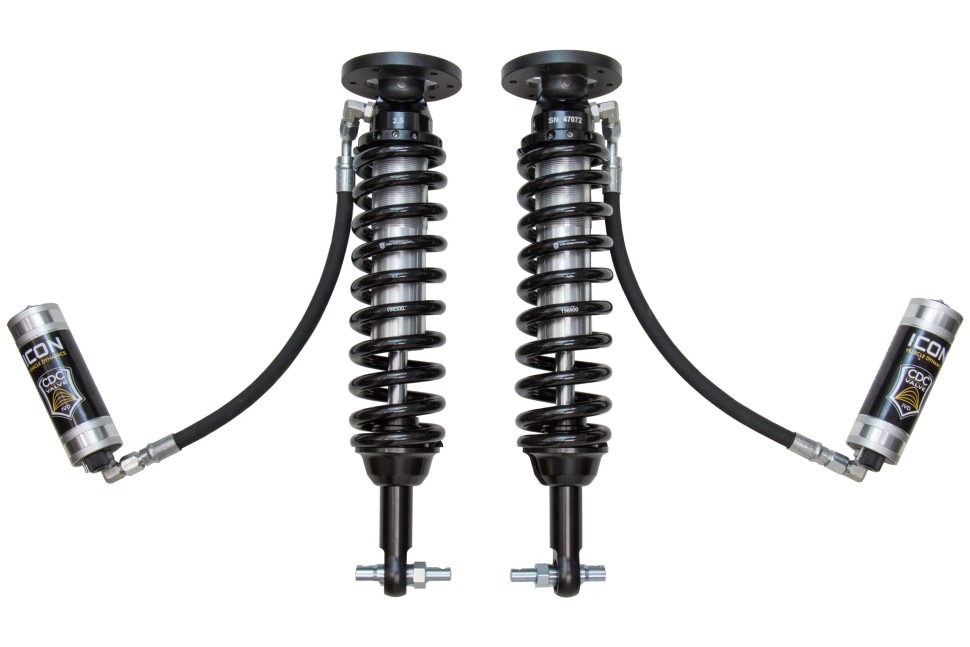 Icon Vehicle Dynamics 91815C 2.5 VS Remote Reservoir CDCV Front Coilover Reservoir Adjustable Shock Lift 1.75-2.63" Ford F-150 14-14 Pair