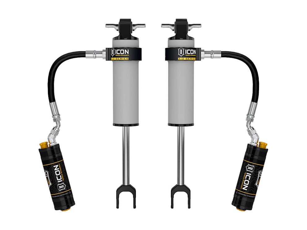 Icon Vehicle Dynamics 71704CP 3.0 VS Remote Reservoir CDCV Rear Reservoir Adjustable Shock Lift 0-3.5" Chevrolet Silverado/GMC Sierra 2500/3500 AT4/AT4X/ZR2 20-26 Pair