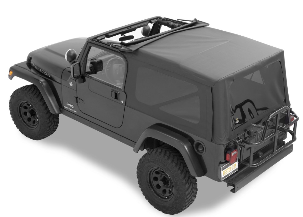 Мягкая крыша Supertop Soft Top Premium Black Twill Jeep Wrangler TJ 04-06 Unlimited Bestop 5472117