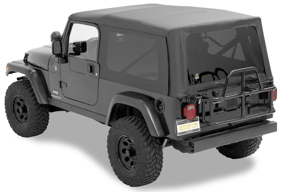 Мягкая крыша Supertop Soft Top Premium Black Twill Jeep Wrangler TJ 04-06 Unlimited Bestop 5472117
