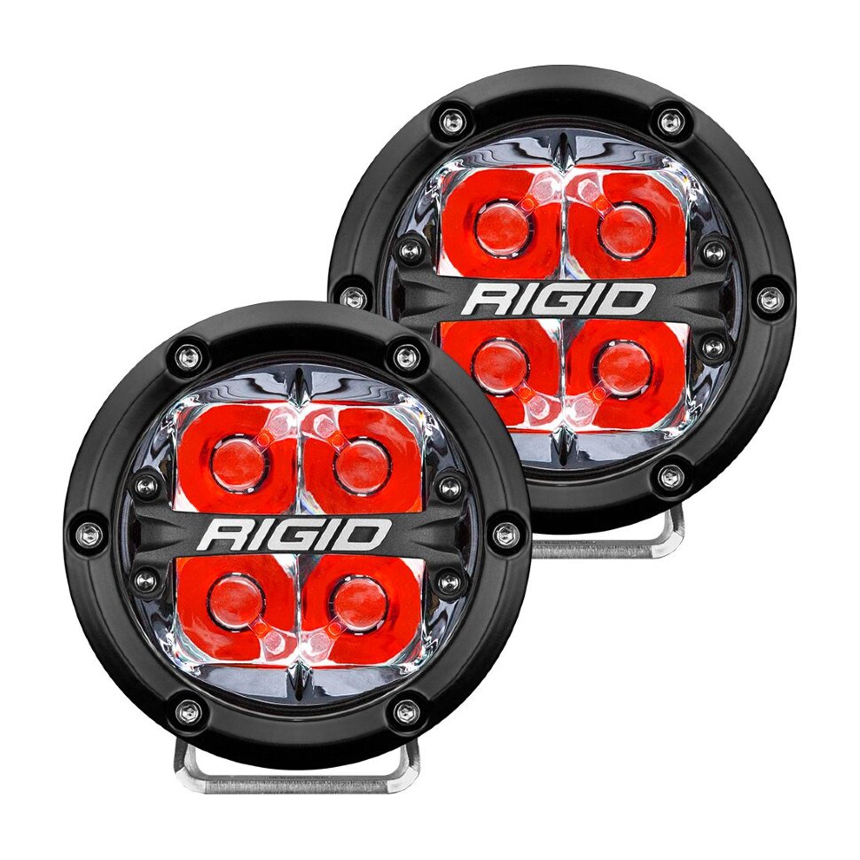 Комплект додаткових Led фар з підсвіткою 4" Spot 360-Series Rigid Industries 36112
