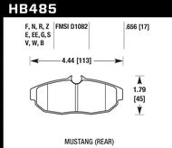 Задние тормозные колодки Ford Mustang 05-14 Hawk Performance HPS HB485F.656