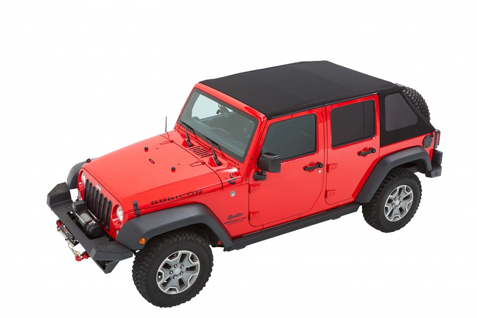 Bestop 5685335 Trektop Soft Top Jeep Wrangler JK 07-18 4 Door (Black Diamond)