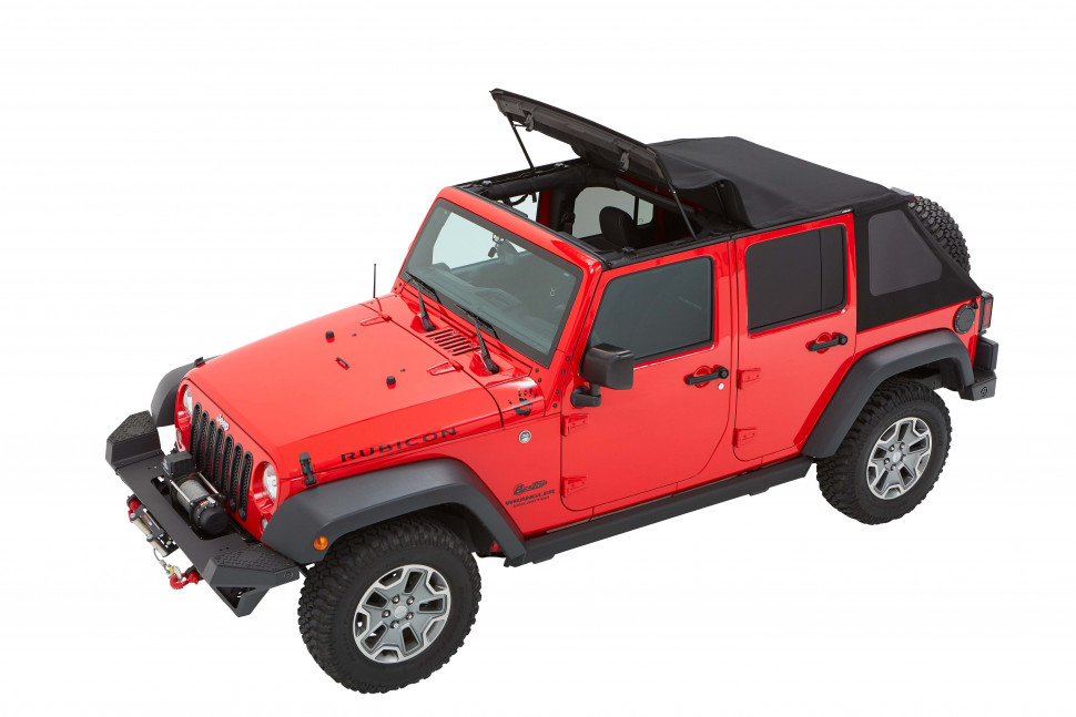 Bestop 5685335 Trektop Soft Top Jeep Wrangler JK 07-18 4 Door (Black Diamond)