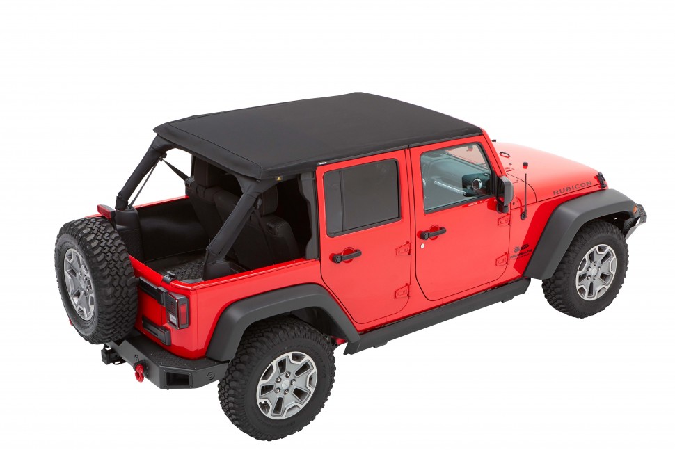 Bestop 5685335 Trektop Soft Top Jeep Wrangler JK 07-18 4 Door (Black Diamond)
